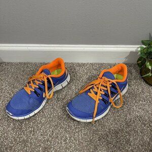 Nike Free 5.0 Running Shoes Blue/Indigo/Orange Women's Size 5